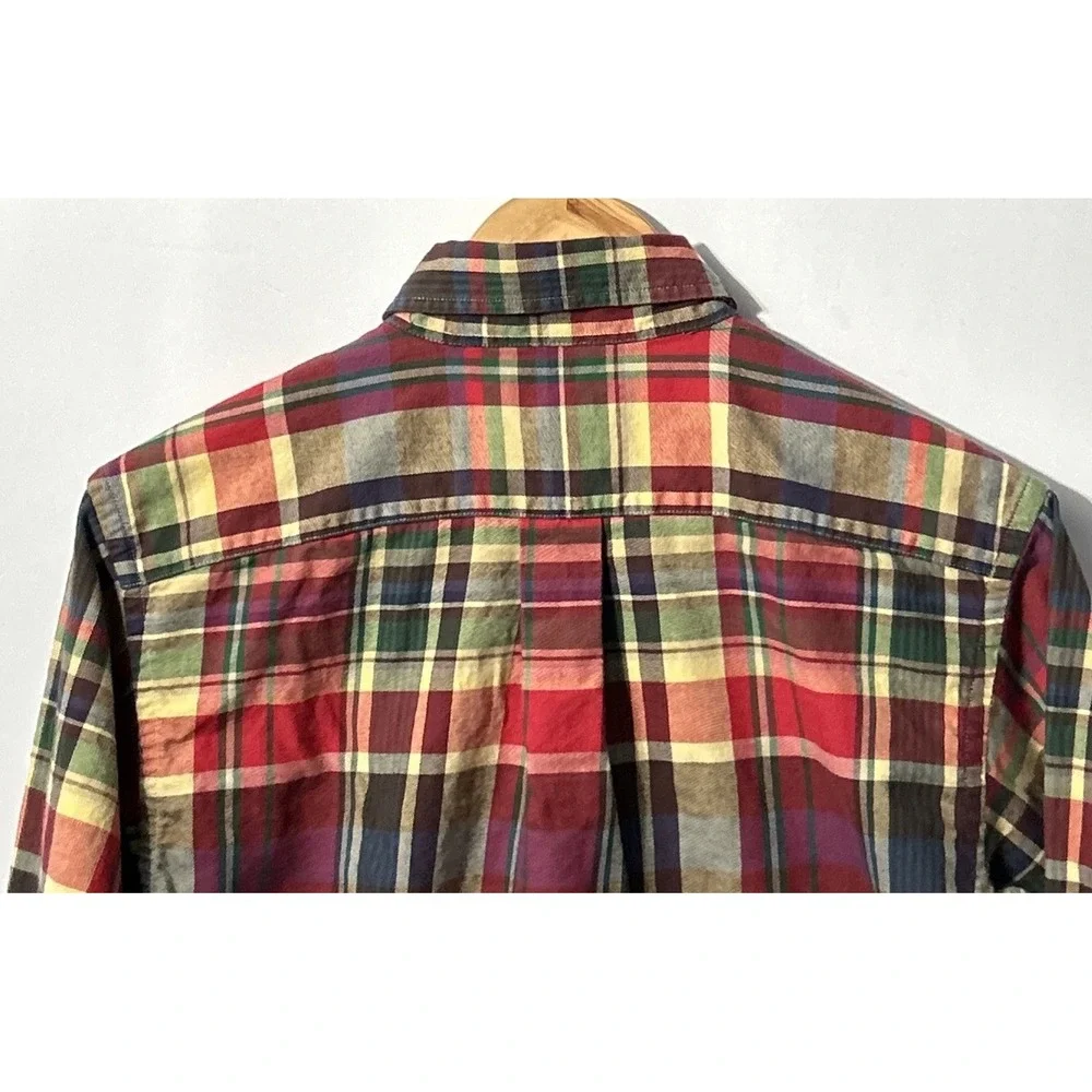 RALPH LAUREN Boys Plaid Button Down‎ Long Sleeve Shirt Sz XL 18-20 EC